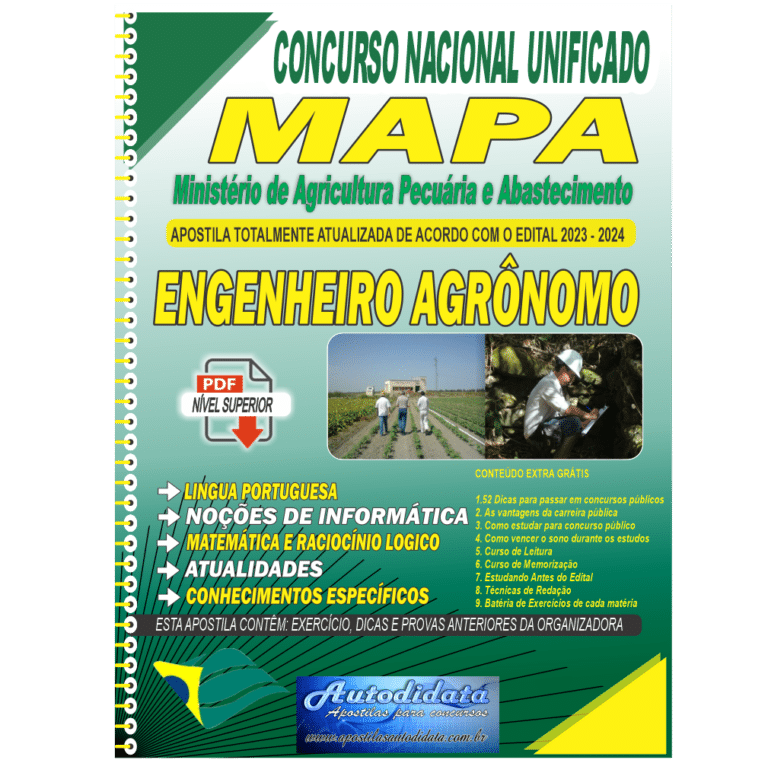 Apostila Digital Em Pdf Concurso Do Mapa Engenheiro Agr Nomo