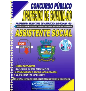 Apostila digital concurso da Prefeitura de Aparecida de Goiânia - GO 2024 - Assistente Social
